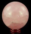Polished Rose Quartz Sphere - Madagascar #52387-1